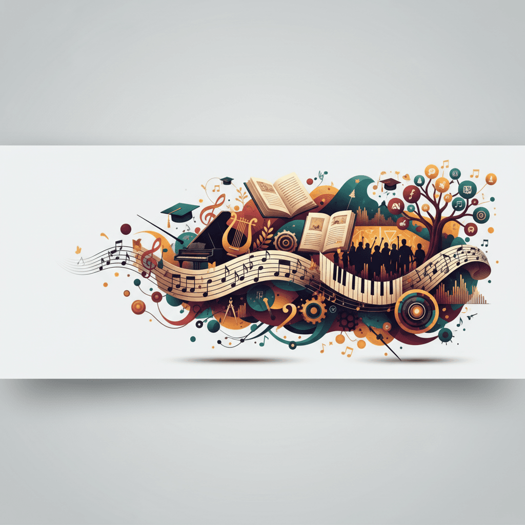 Music revision hero illustration