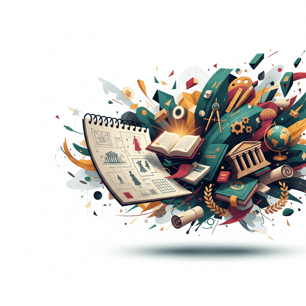 Art and Design revision hero illustration