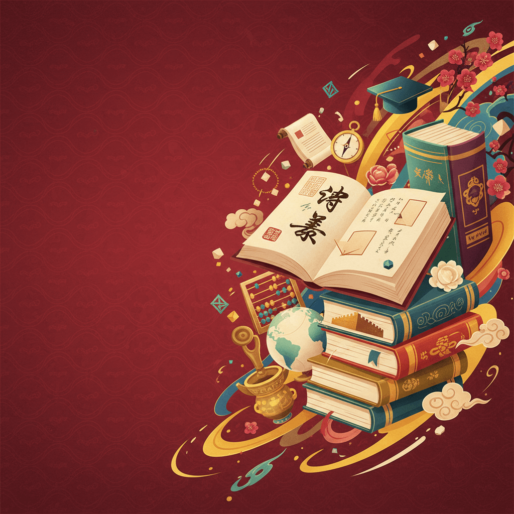 Chinese revision hero illustration