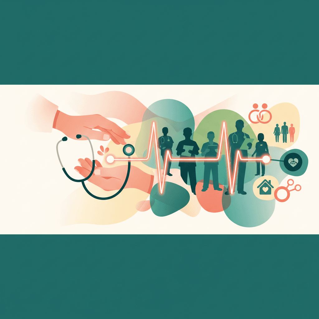 Health & Social Care revision hero illustration