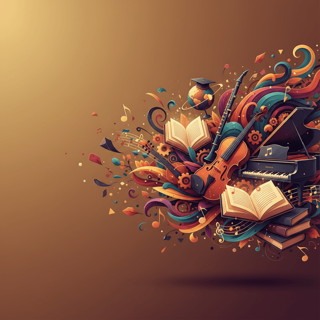 Music revision hero illustration