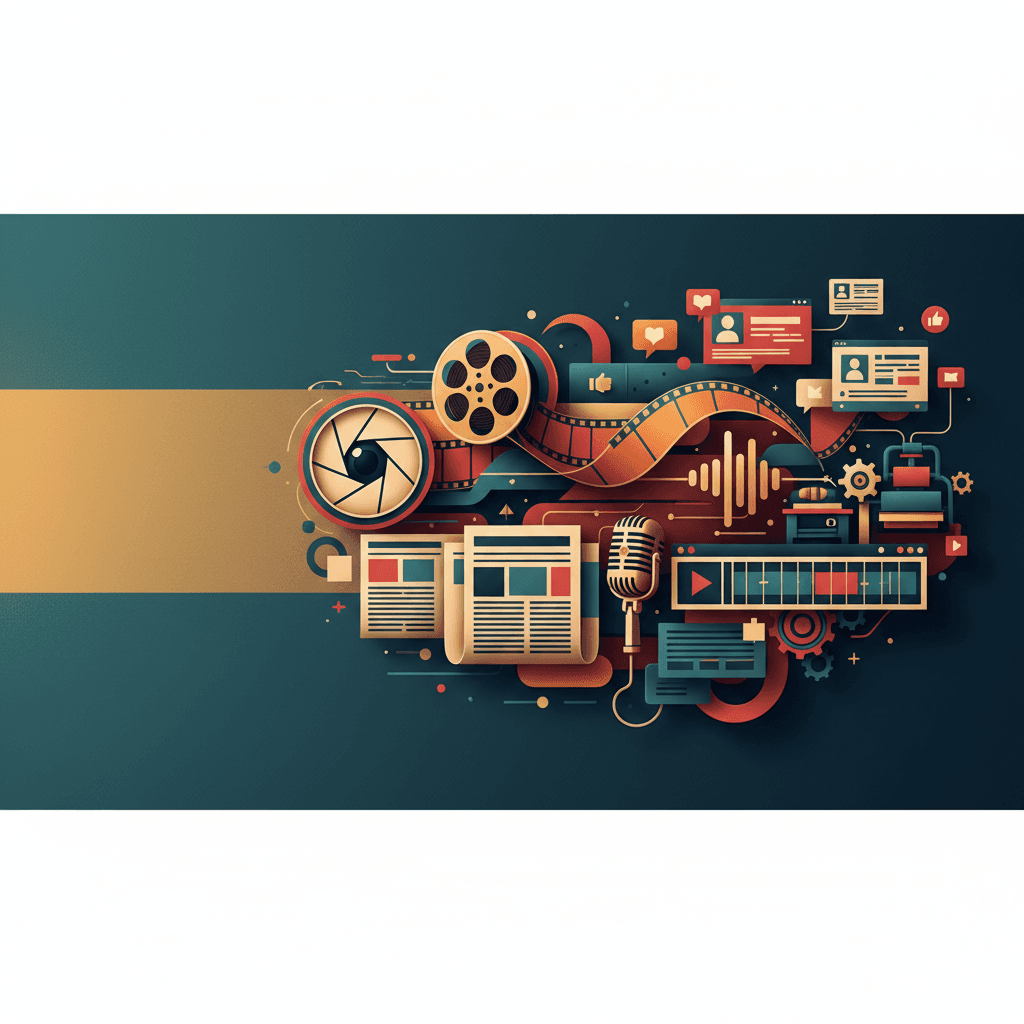 Publishing & Media revision hero illustration